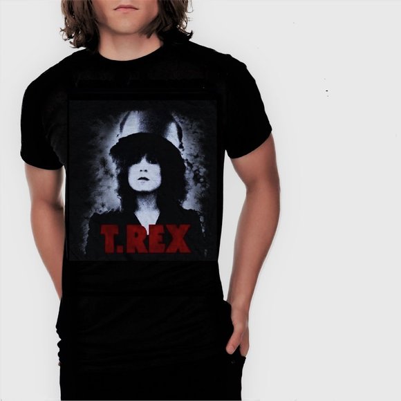 T. Rex Other - T. Rex Marc Bolan Photo Face glam rock Official cotton T-Shirt M NWT made UK
